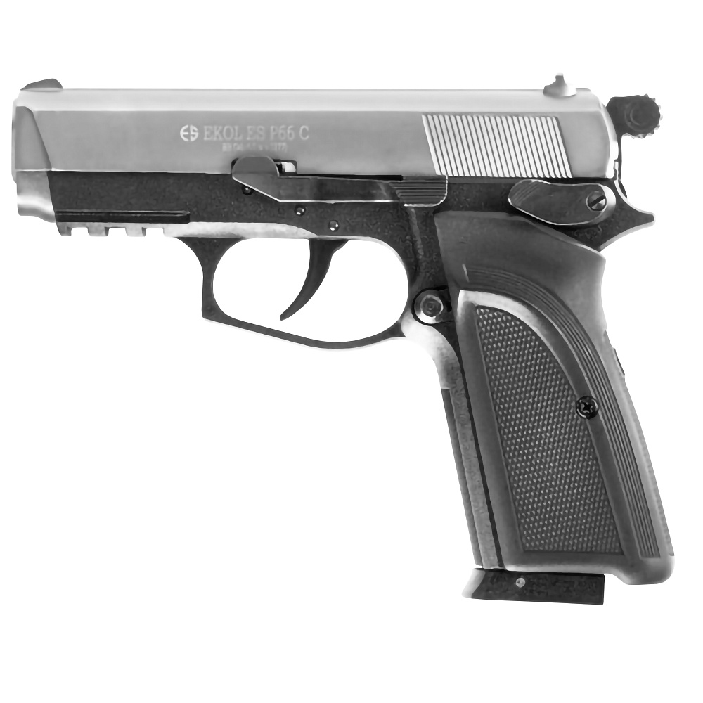Пистолет пневматический EKOL ES P66 C FUME (никель) 4,5 мм