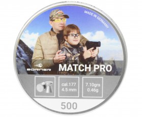 Пули Borner " Match Pro", кал. 4,5 (500 шт.) 0,46гр.