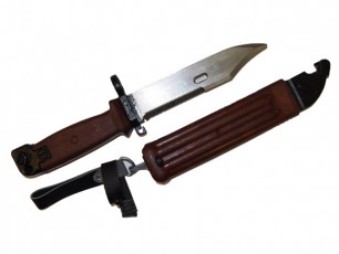 Штык-нож АК/АКМ 6Х4 коричневая рукоятка ШНС 001